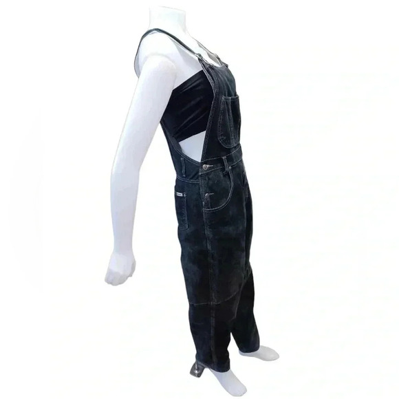Concept XXV 100% Suede Washable Black Straight Leg Overalls  Size Medium? - Picture 2 of 13
